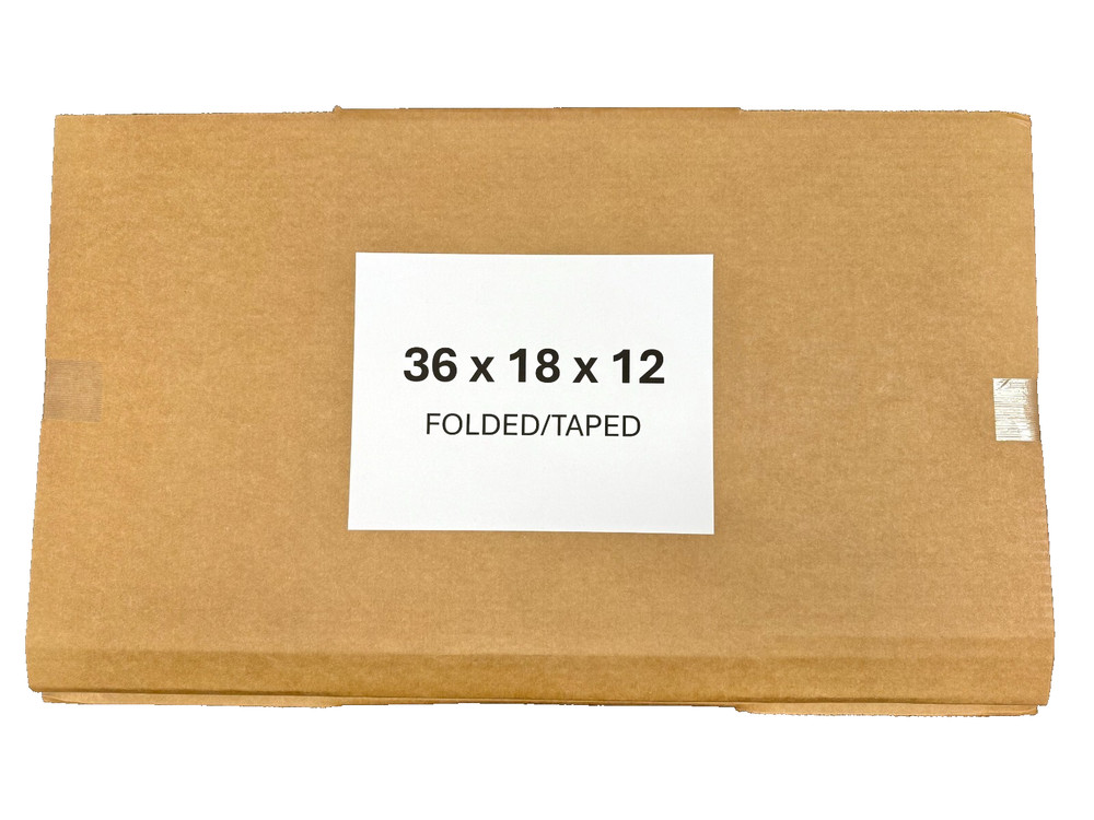 36" x 18" x 12" CARDBOARD BOX - 200 lb - SINGLE BOX