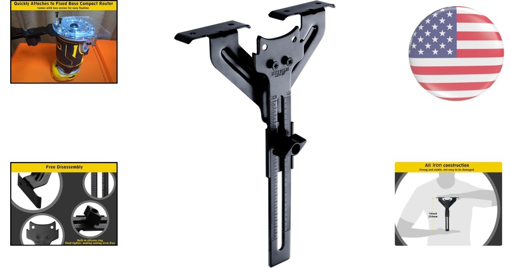 Durable Straight Edge Guide for Compact Router - Effortless Positioning