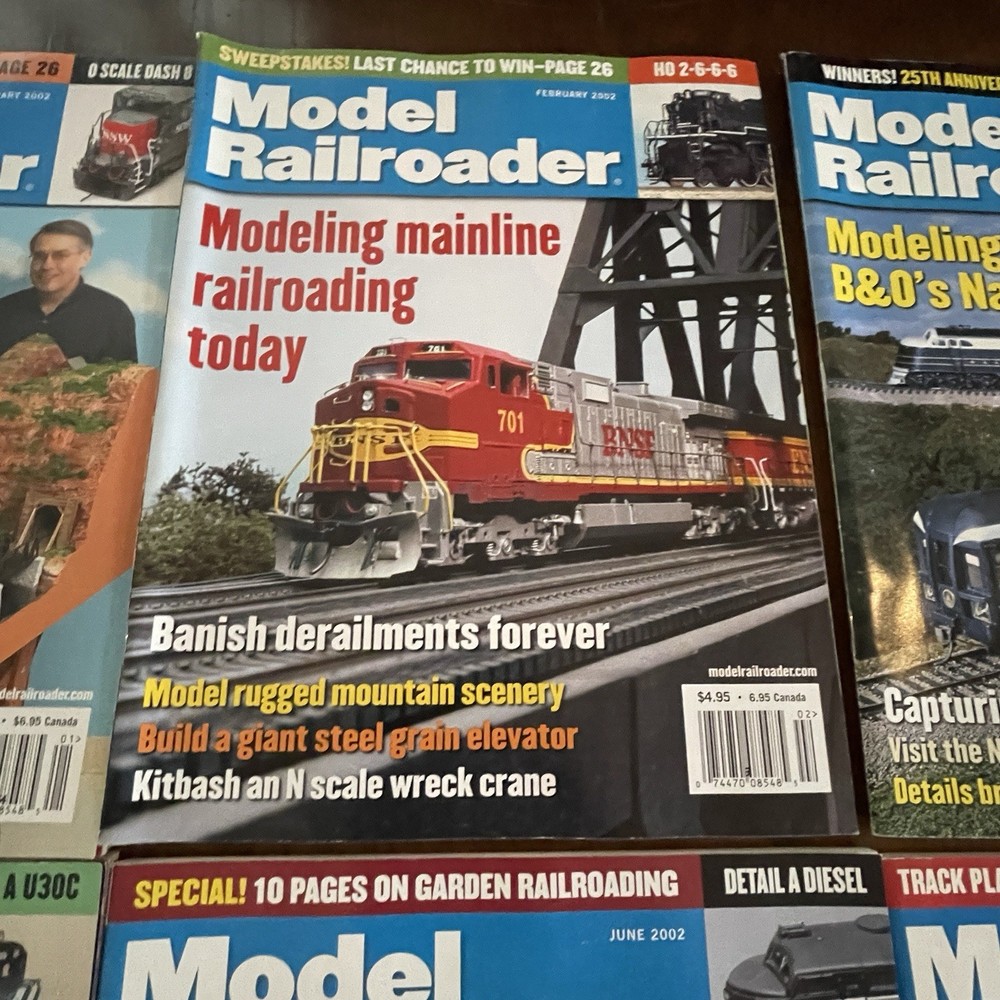 MODEL RAILROADER MAGAZINE 2002 FULL YEAR 12 ISSUES Excellent Condition