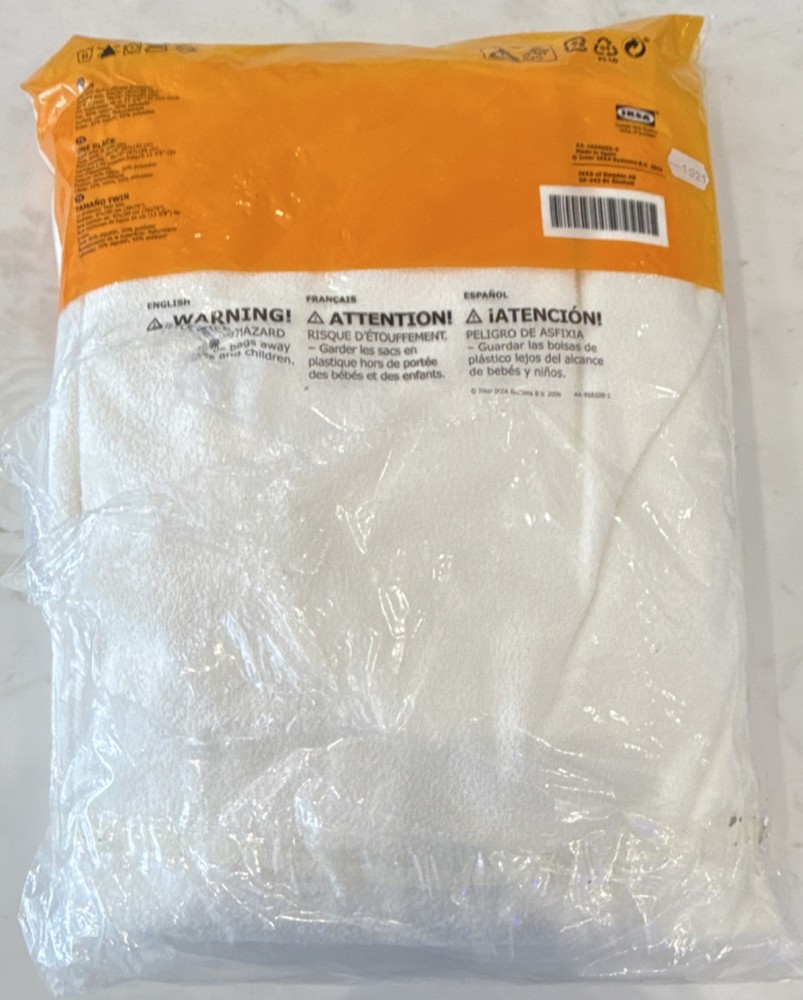 GOKÄRT Twin Waterproof Mattress Protector White Cotton Polyester
