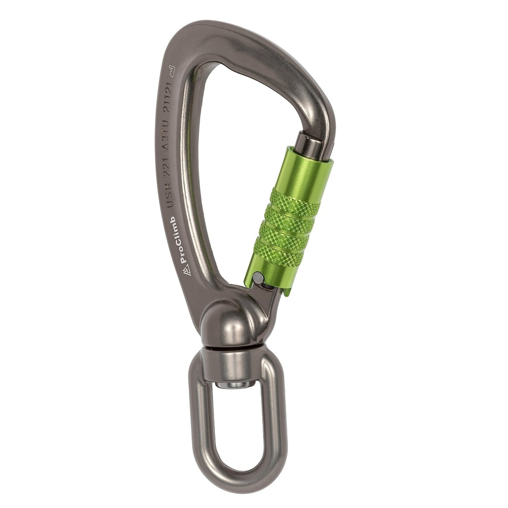 ProClimb Aluminum Swivel Triple Lock