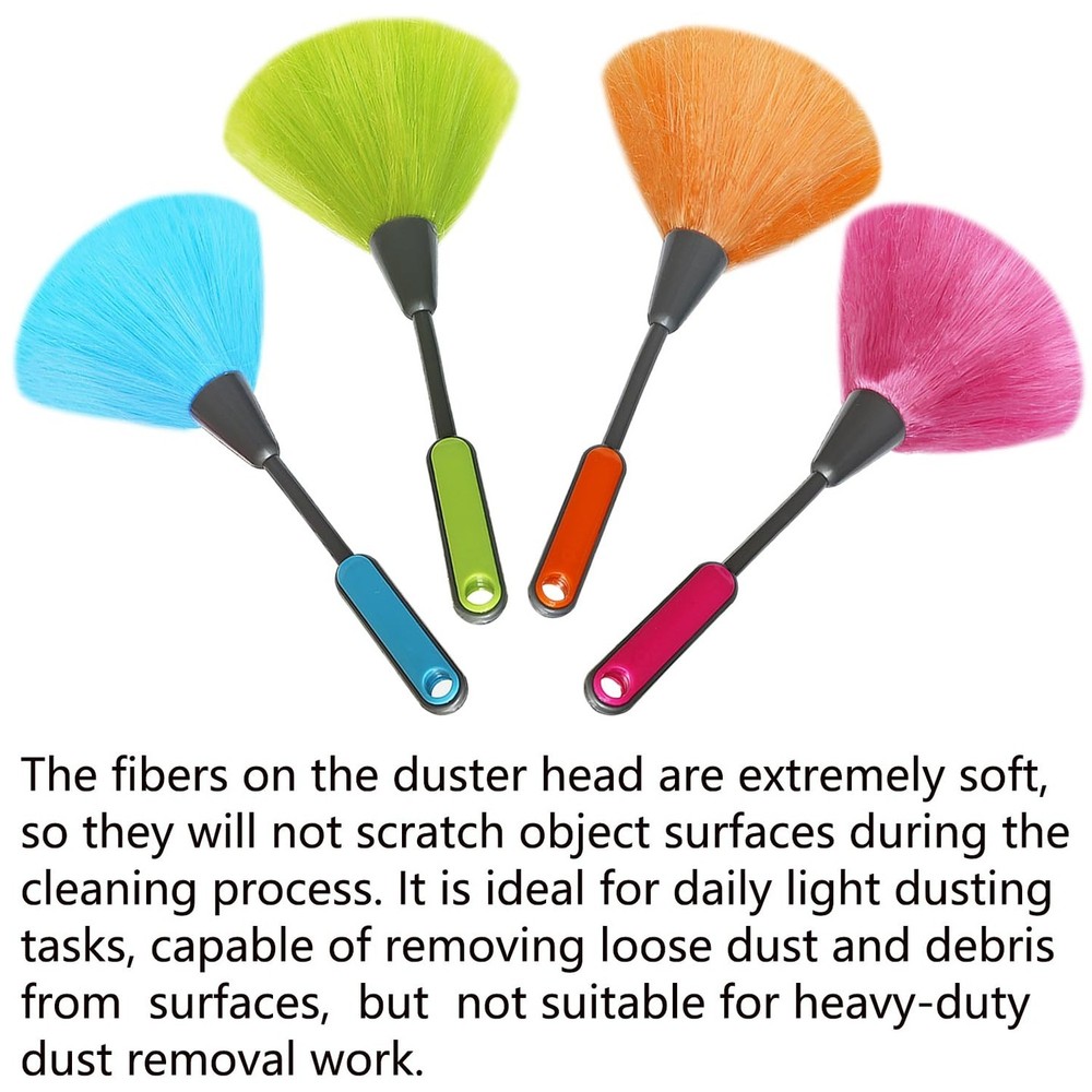 4 Pack 10 inch Microfiber Duster, Feather Duster, Grips Microfiber Delicate D...