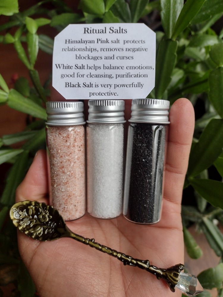 Ritual Salt Kit With Spoon Witch Salt Protection Witchcraft