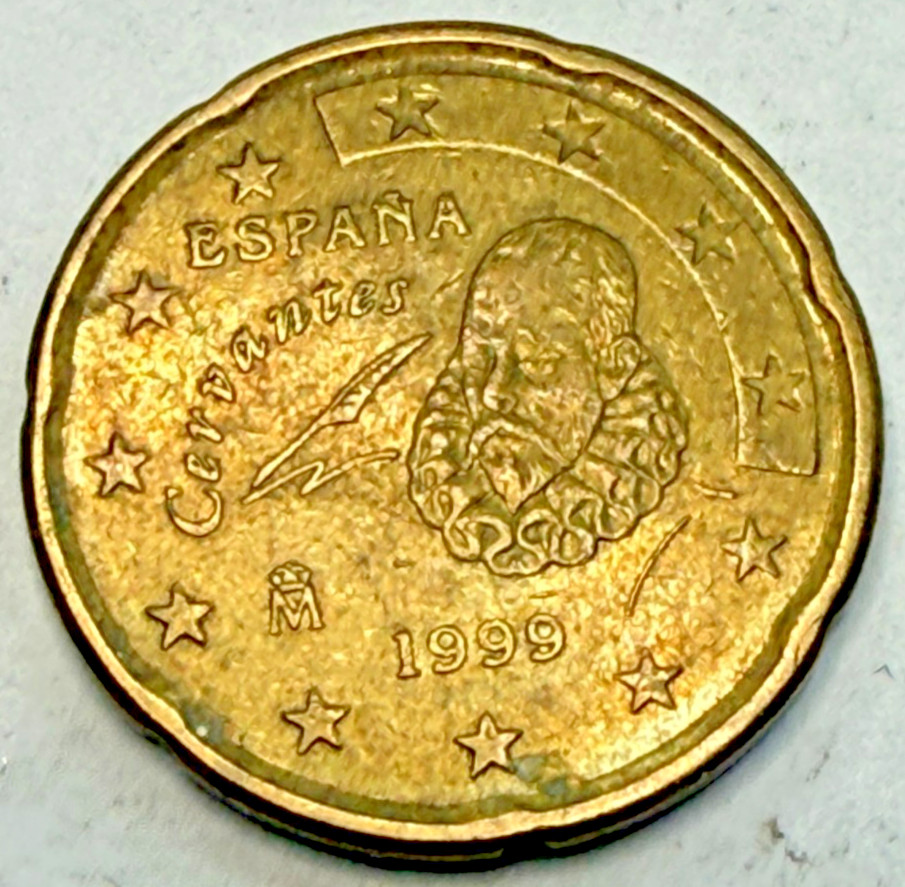 SPAIN 20 CENT EURO 1999 COIN