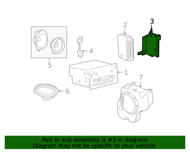 Genuine GM Amplifier Bracket 22701050