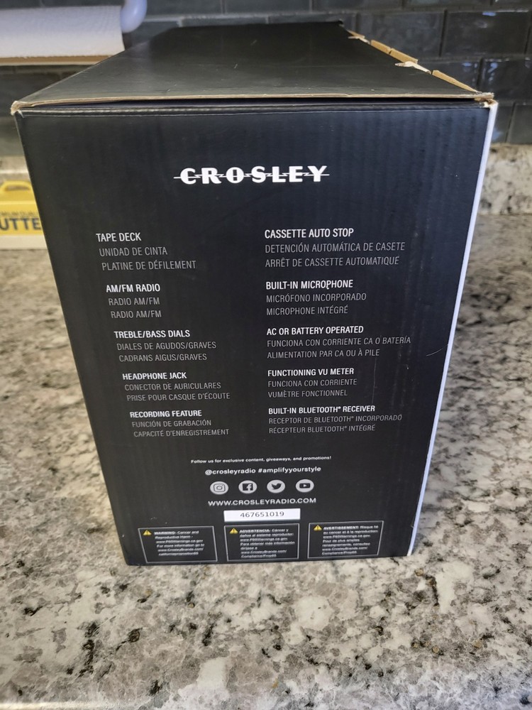 Stranger Things Crosley CT200B Cassette Bluetooth Radio Player