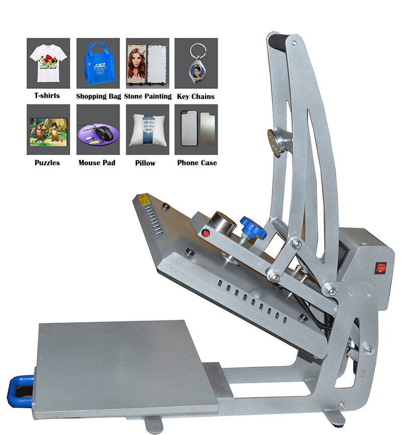 Techtongda Slide-out Semi-Automatic Flat Heat Press Transfer Machine 15*15"