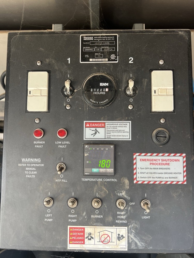 2017 Wacker E3000 Hydronic Ground Heater with Generator - Cure Heat Thaw