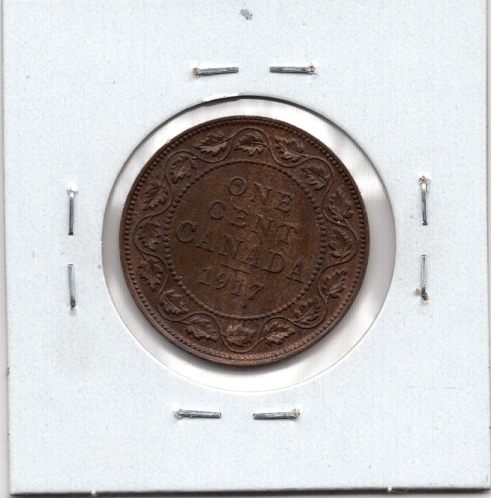 1917 Canada 1 Cent Coin - AU