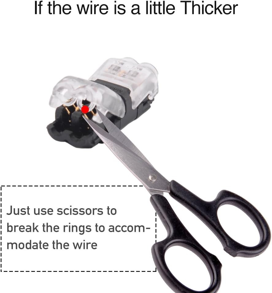 Low Voltage Wire Connectors, Brightfour 12 Pack Quick Solderless Wire Splice Con