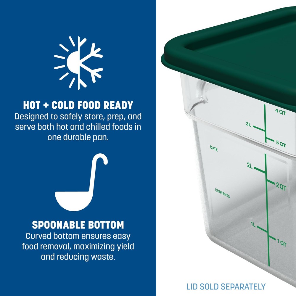 Squares Square Food Storage Container with Stackable Design for Catering, Buf...