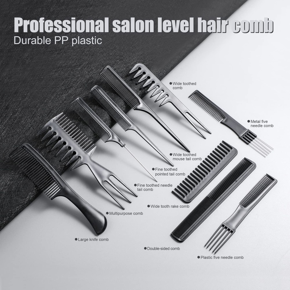 Professional Styling Hair Comb Set Assorted 10PCS