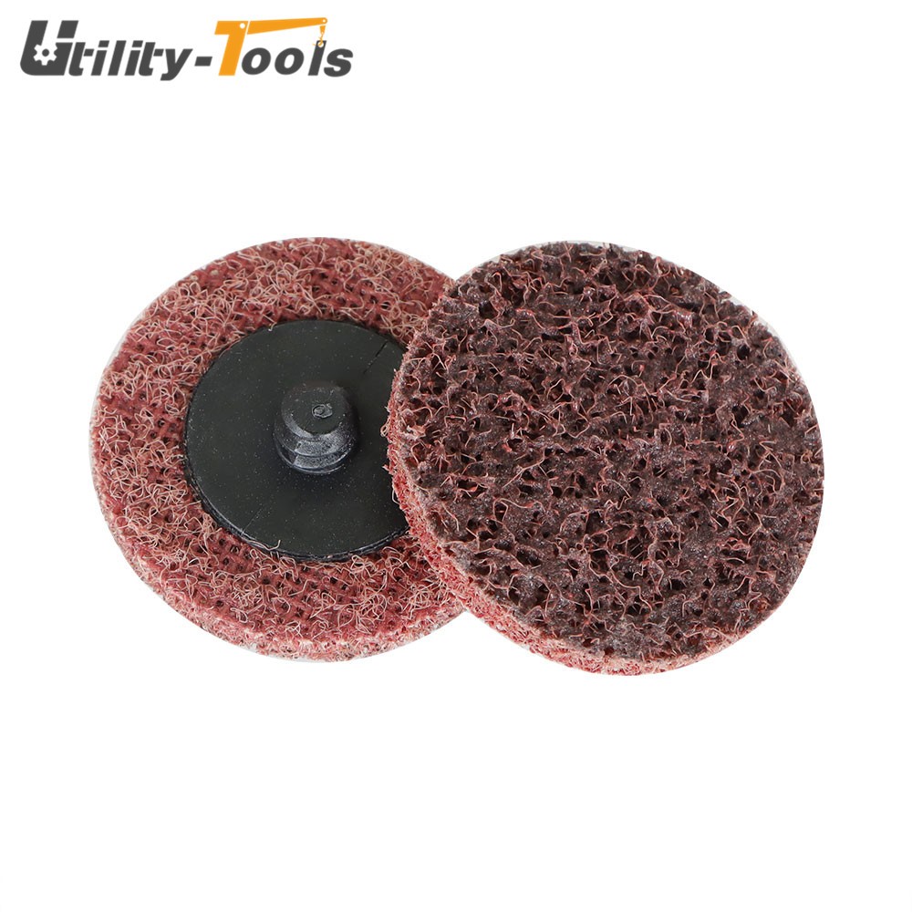 50× 2" Medium Surface Conditioning Discs Roll Lock Die Grinder Sanding Pads US