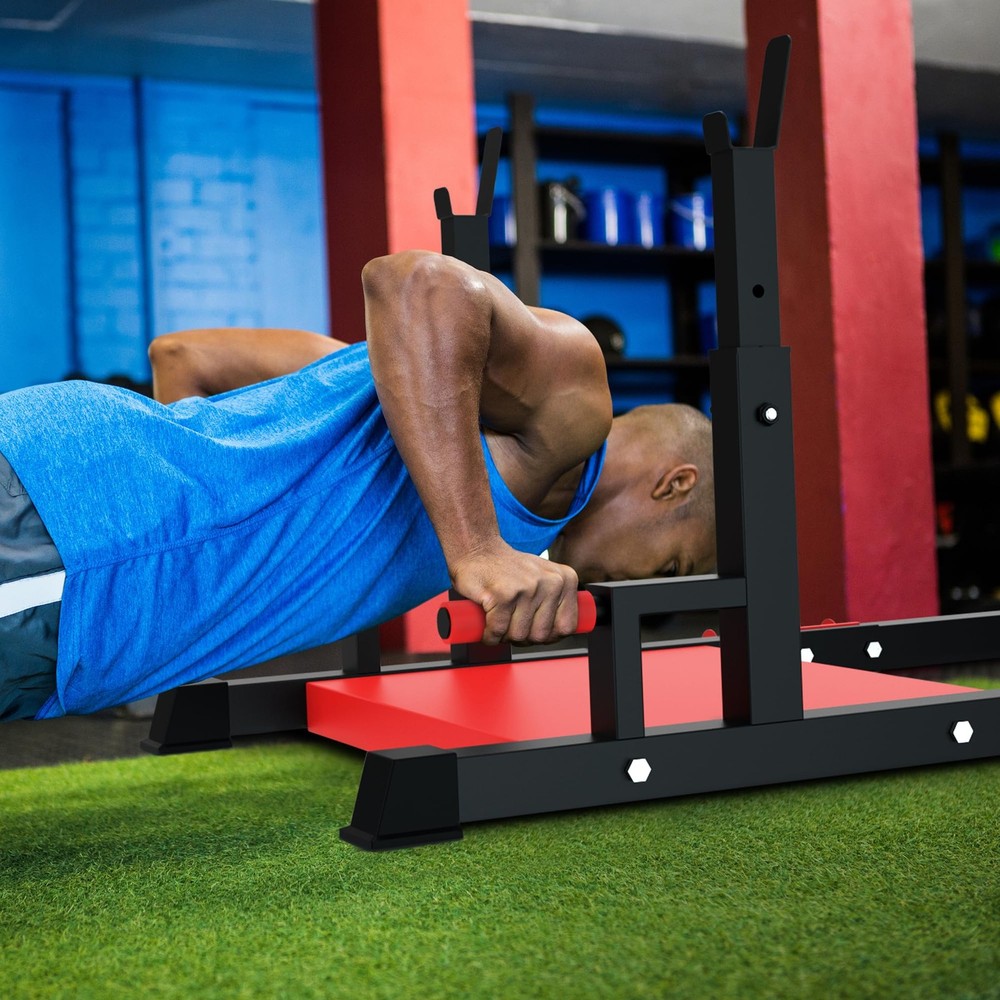 Hip Thrust Machine, Glute Bridge Machine Sissy Squat Machine Black & Red Large