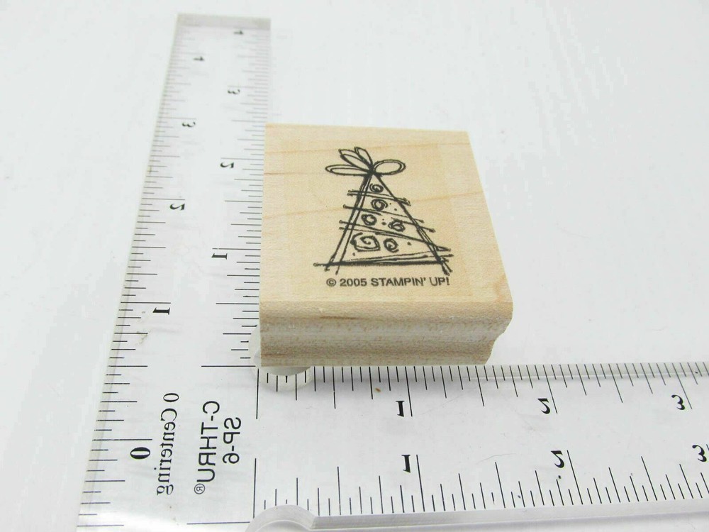 Christmas Tree Sketch Rubber Stamp - Stamp Set B326