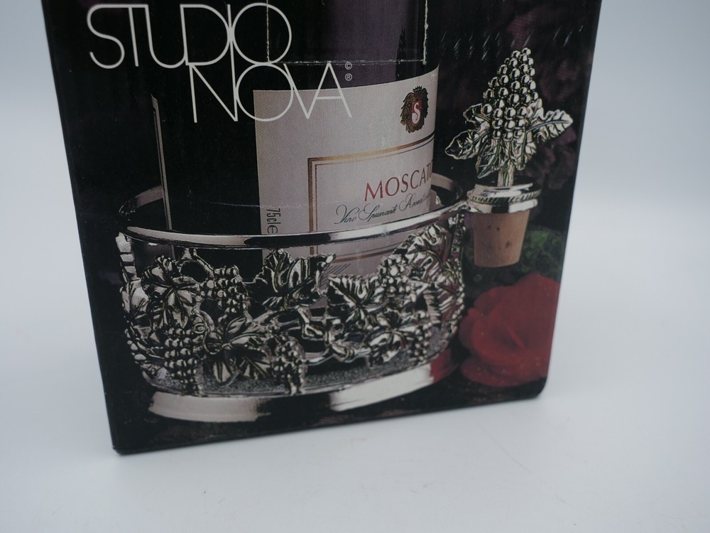 STUDIO NOVA GOURMET WINE SET (2 PC) Wine Coaster & Stopper - MIB