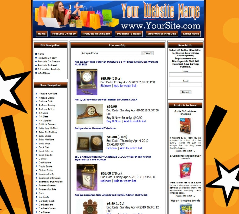 AMAZON STORE - Complete, Ready Made Affiliate Website - Google Adsense Earnings