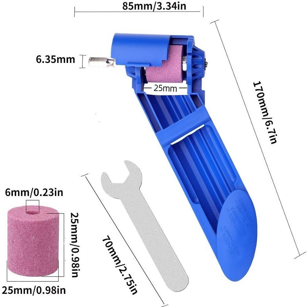 Portable Drill Bit Sharpener Sharpening Tool Corundum Resisting Grinding Wheel