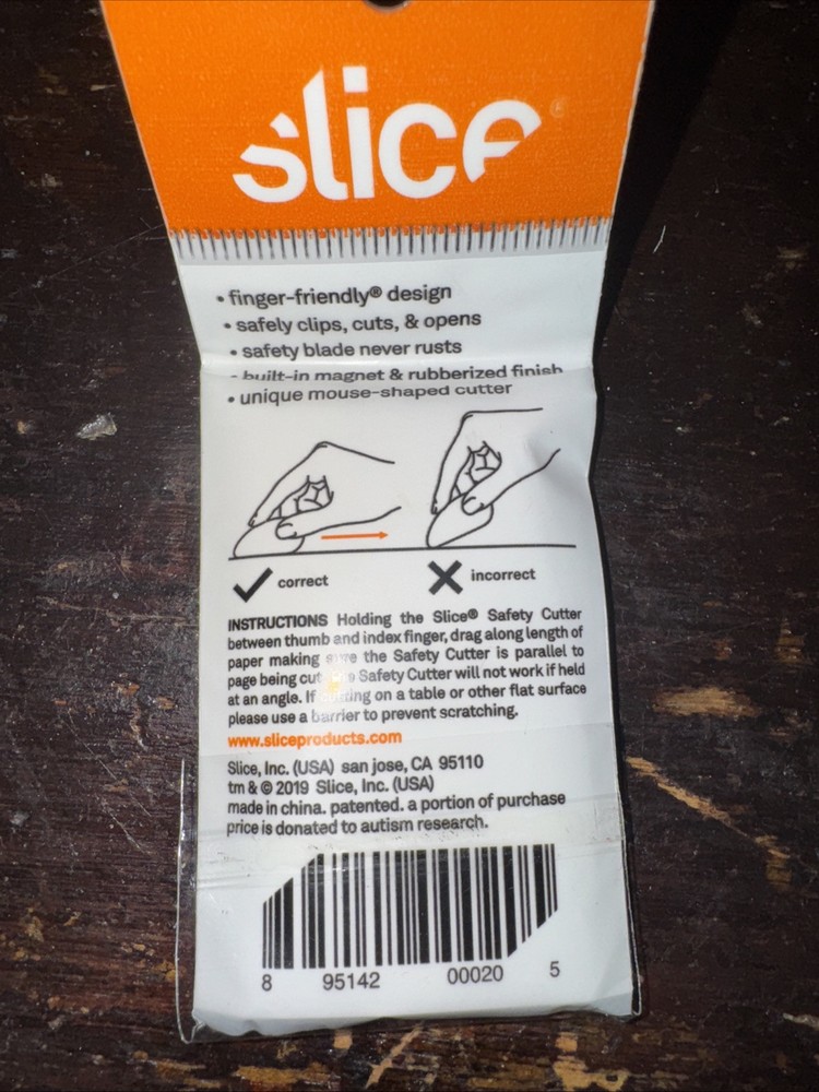 slice Safety Cutters, Fixed, Non Replaceable Micro Safety Blade, Ceramic, Green