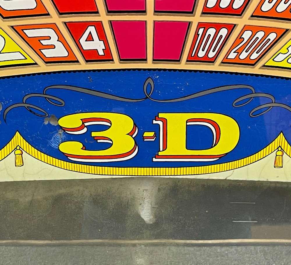 Williams 3-D Pinball Machine Game Backglass ORIGINAL