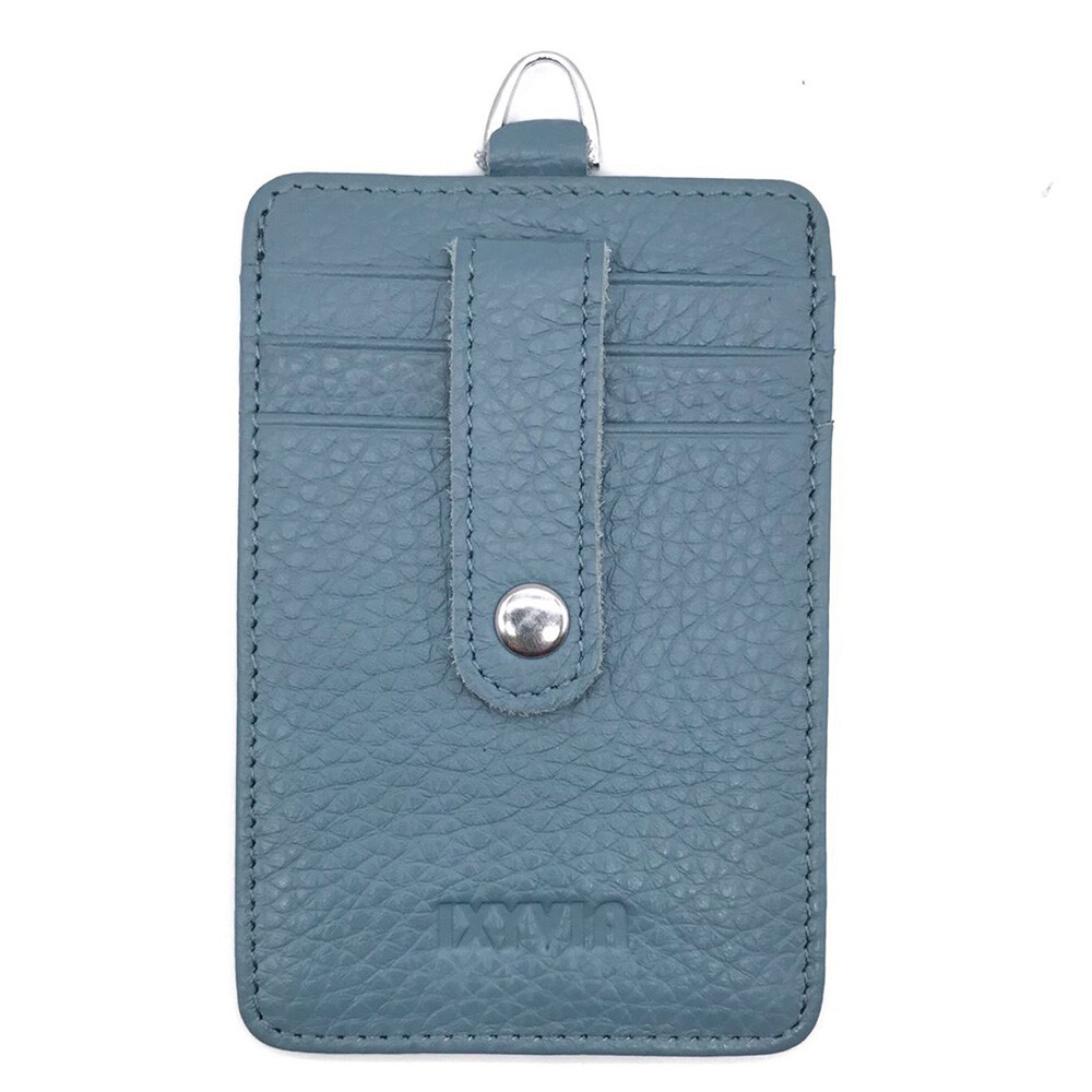IXYVIA Leather Snap ID Case - Light Blue