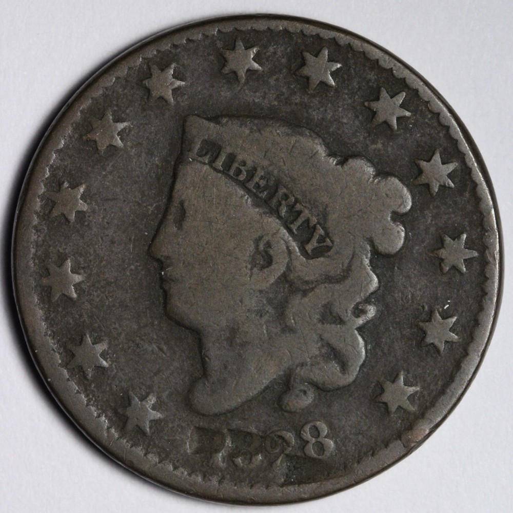 1828 L.D. Coronet Head Large Cent GOOD+ E116 SCQ