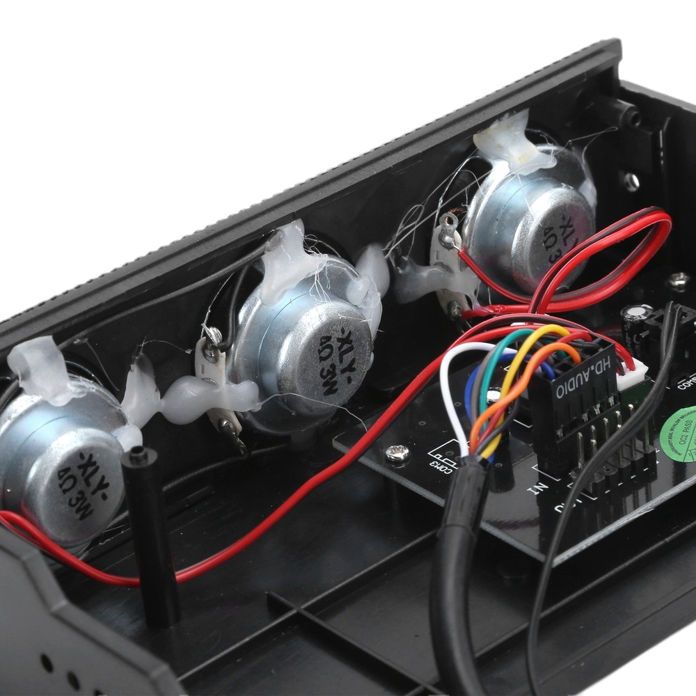 PC Front Panel Speaker Stereo Surround Computer Case Builtin Mic Loudspeaker