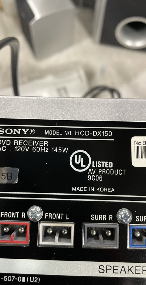 Sony HCD-DX150 Home Theater Complete System Audio Receiver Speaker Unit
