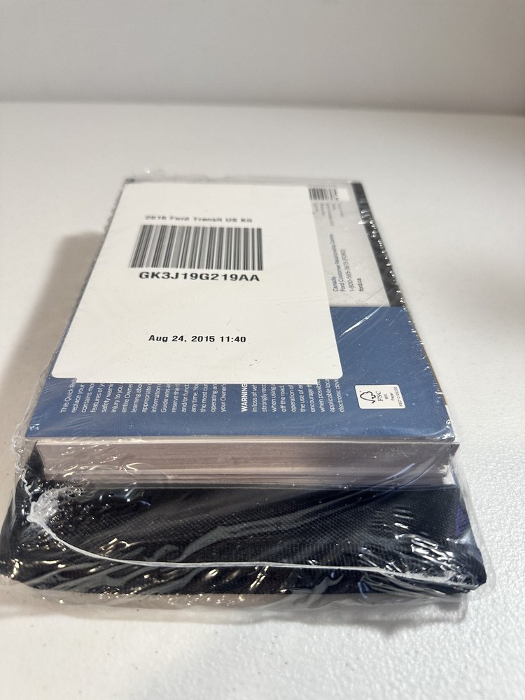2016 Ford Transit Owner's Manual Set