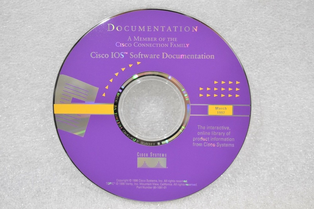 CISCO IOS SOFTWARE DOCUMENTATION CD-ROM MACINTOSH, WINDOWS, UNIX ( 2 DISC SET )