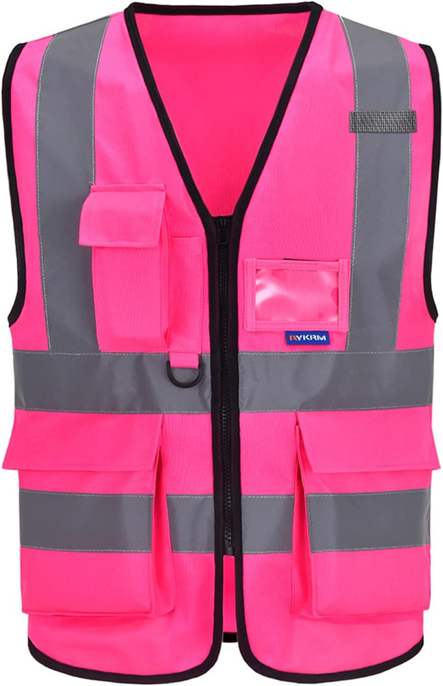 Women's Pink Reflective Safety Vest - Medium Size