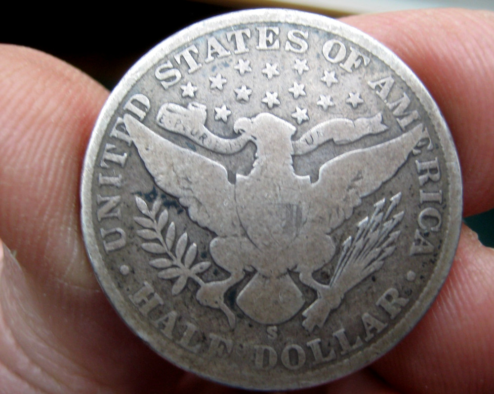 Nice ~ 1906-S BARBER Silver HALF DOLLAR ~ VG