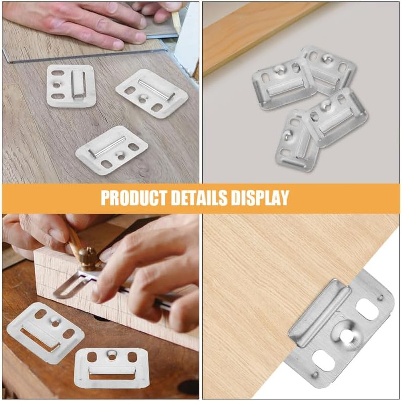 100Pcs Wall Buckle Interlocking Hanging Bracket Couch Clips Wall Panel Fixings F