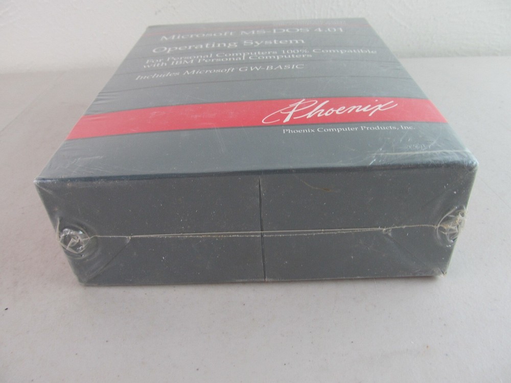 Microsoft MS-DOS 4.01 Software w/ GW-BASIC Phoenix New Sealed Vintage PC