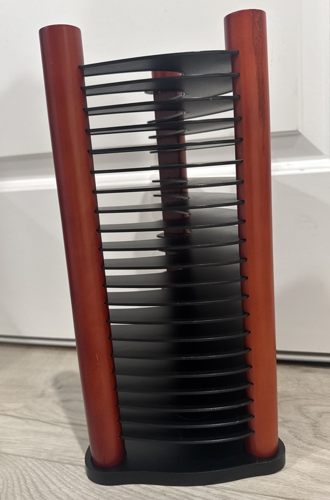Vintage 20 CD Stackable Tower Rack Holder Organizer Retro 14x7x6 Atlantic 90s