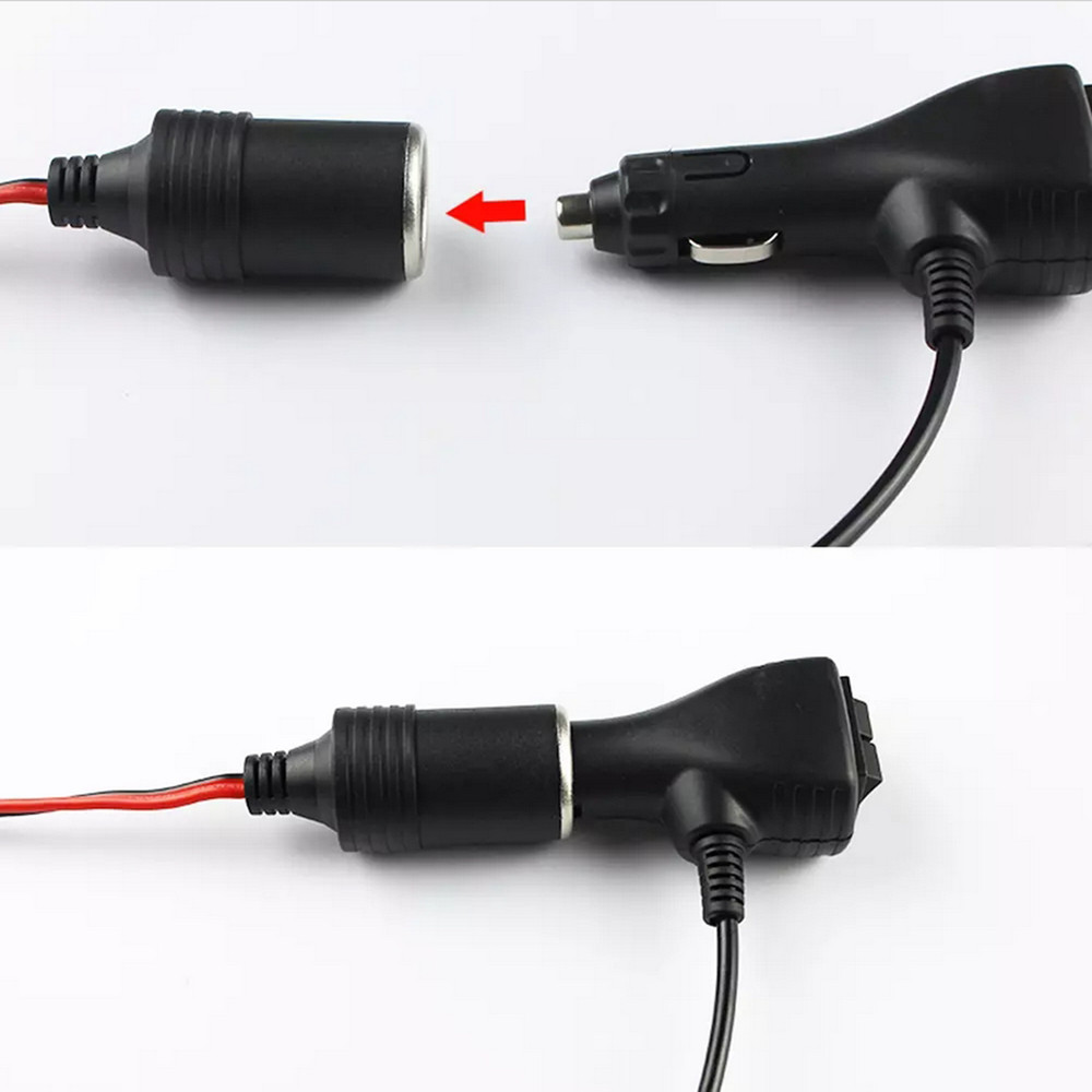 Car Charger Power Cigarette Lighter Female Socket Connector Cable Plug Adapter