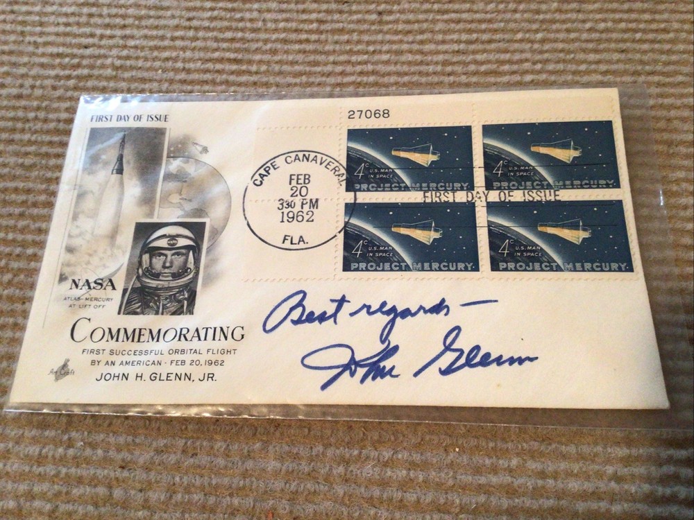 JOHN GLENN SIGNED FDC ,JSA AUTHENTICATION