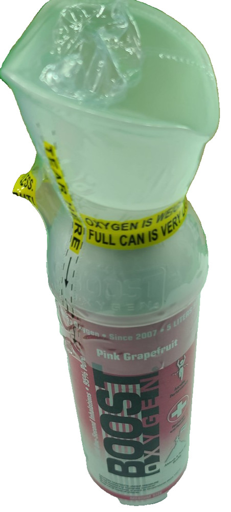 Boost Oxygen Medium Pink Grapefruit 5 Liter Canister Respiratory Balance