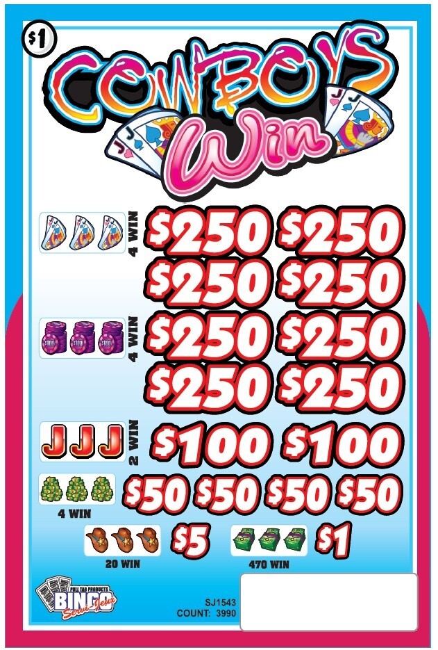 NEW pull tickets COWBOYS WIN - Instant Tabs