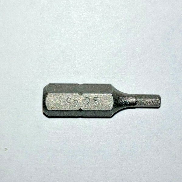 10 Pack Metric Hex 2.5mm 2.5 mm M2.5 Screwdriver insert Drill Bit