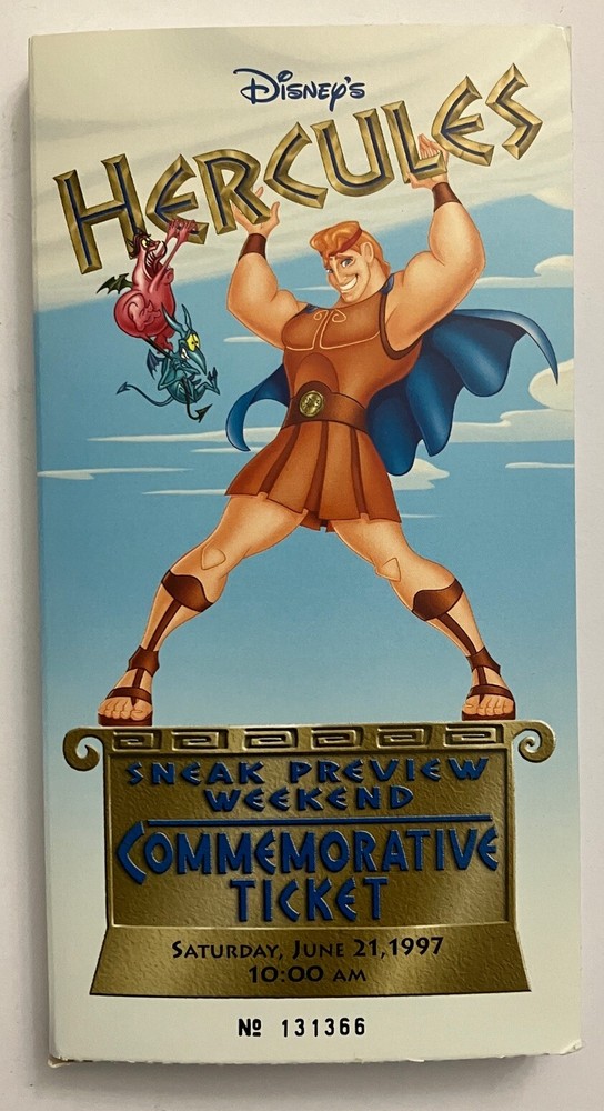 Disney “Hercules” Hades, June 21 1997 Commemmorative ticket pin