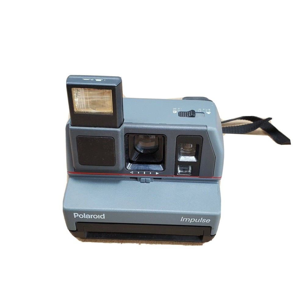 Polaroid Impulse Instant Camera Gray w/ Built-in Flash and Strap