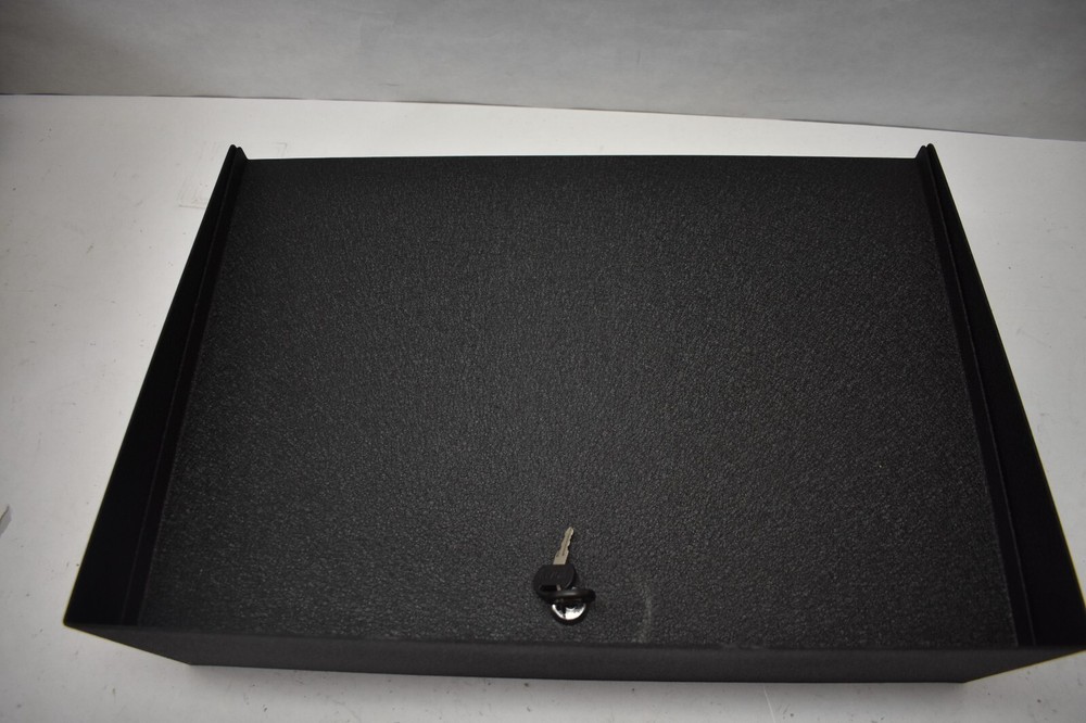 Large Lock Box w 2 Keys Metal Security Protection Container Black Unbranded