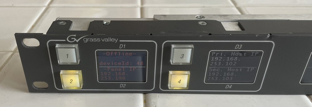 Power Tested — Grass Valley Jupiter LD4 Control Panel JUP-CP-LD4-AC — See Desc.