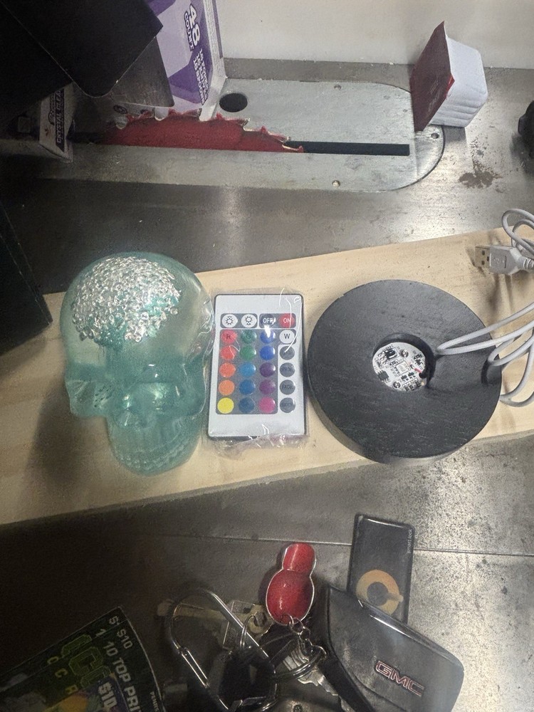 The Locker Mint Color-Changing Skull LED Light with Remote Control