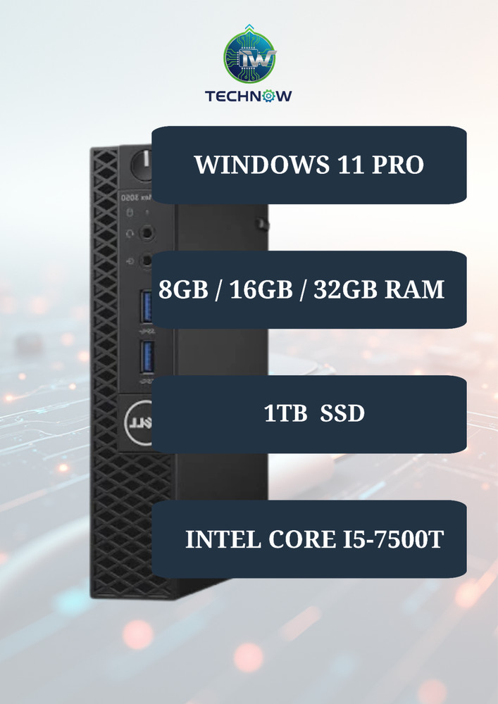 Dell Tiny Computer Desktop PC Intel i5-7500T 32GB Ram 2TB SSD WiFi Windows 11 Pr