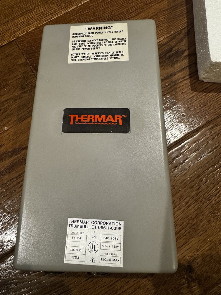 Thermar EX95T Thermostatic Electric Tankless Water Heater Pre Owned Only As Pic