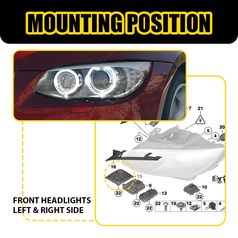 2x for BMW 3 E92 E93 LCI 2008-2013 Headlight Ballast Control Module Unit 7263052