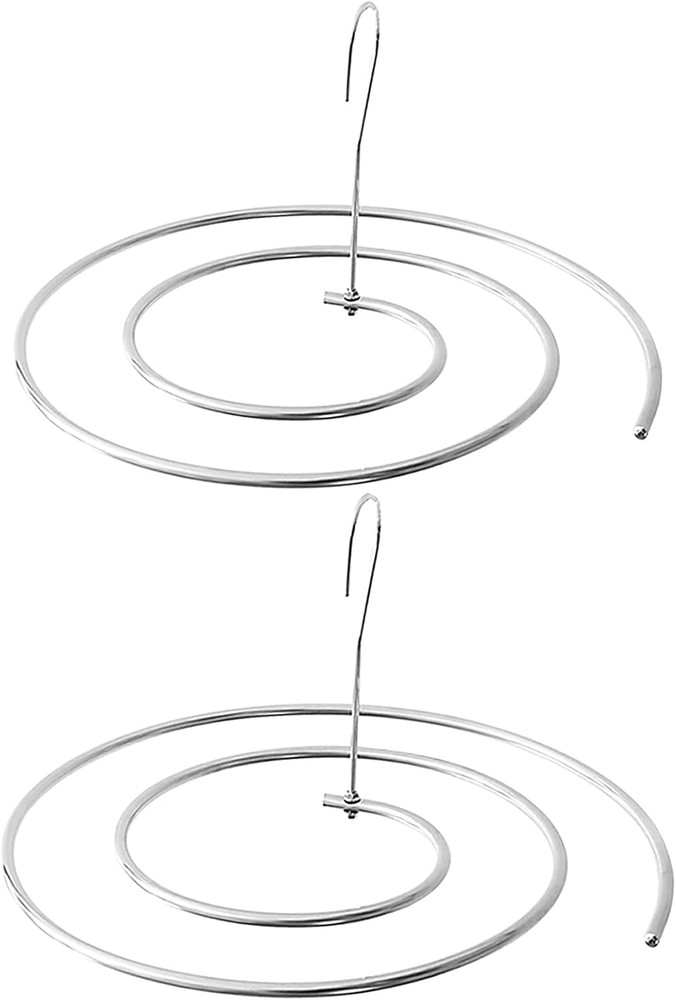 2 Pack Spiral Sheet Hanger, 304 SS Space Saving Blanket Covers Organizer.