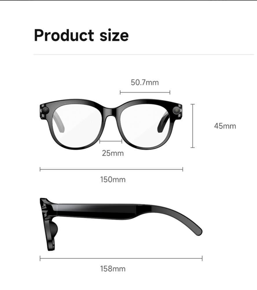 POV Video Smart Glasses -- Supports iOS Android